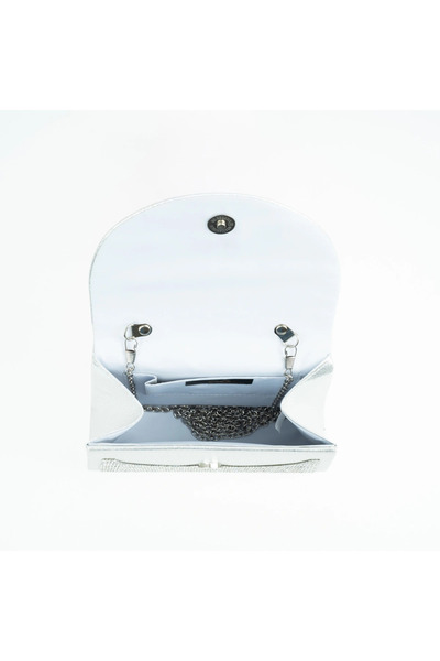 Generic Geantă de seară BG19849, Argento