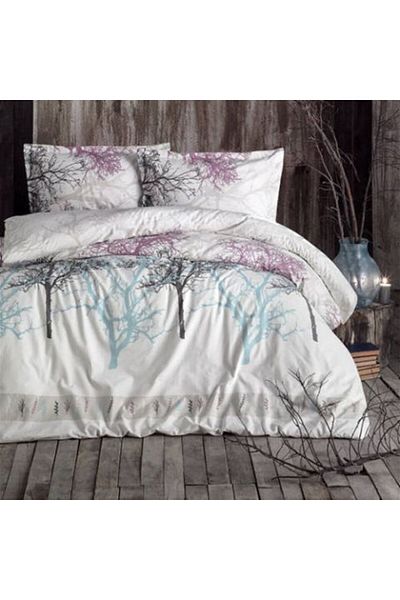 Ralex Lenjerie pat dublu Bumbac 100% Ranforce 4 piese extra large, cearsaf pat 240 x 260 cm, pilota 200 x