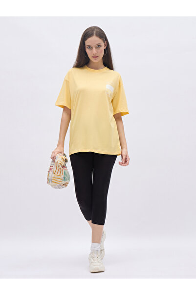 Styli Round Neck Printed Oversized T-Shirt