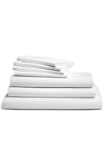 HomePuls Cearsaf de pat cu elastic Damasc Policoton dunga 1 cm, 130 x 250 cm pentru saltea 80 x 200 cm, Gri I