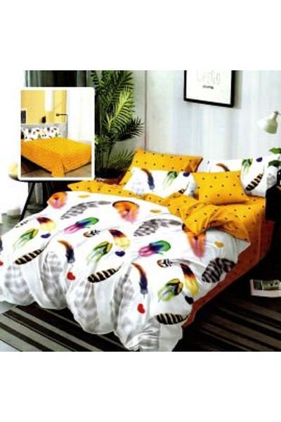 Ralex Set de pat economic pentru pat dublu Finet 6 piese + 2 perne matlasate 50 x 70 cm + pilotă 200 x 215 cm (