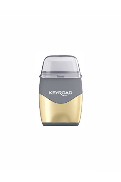 KEYROAD مبراة أقلام رصاص مزدوجة مع ممحاة معدنية 1 قطعة