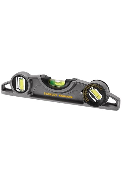 Stanley Magnetic Level Torpedo Fatmax Pro, 3 Vials, Adjustable Bubble, Aluminum Body, 25 cm