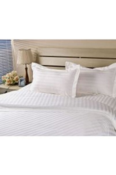 HomePuls Lenjerie king size Damasc Bumbac 100% HoReCa gros, dunga 1 cm, 4 piese, cearsaf pat 240 x 260 cm, pi