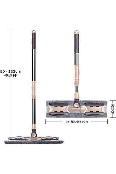 COOYA Floor Mop,Hardwood Floor Mop,Reusable Washable Mop Pad,Stainless Steel Handle for Wet and Dry Floor