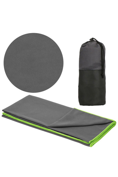 SERSIMO Quick-drying beach towel, carrying case, 90x180cm, gray
