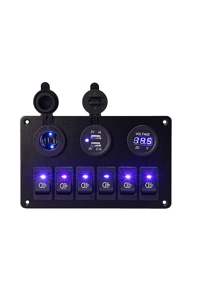 OEM Panou Comutatoare cu LED-uri, 12V, 6 Butoane