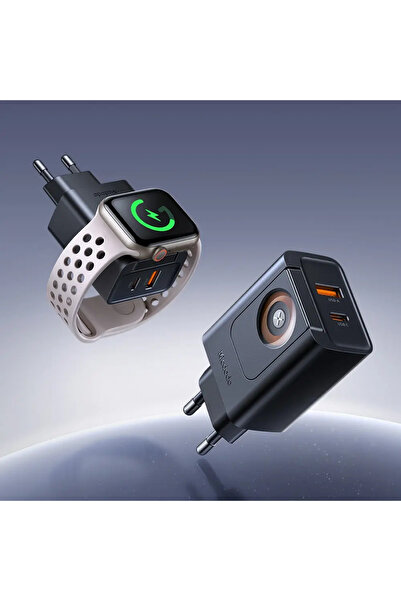 Mcdodo CH-3700 30W 2'si 1 Arada Kablosuz Apple Watch ve Seyahat Şarj Adaptörü