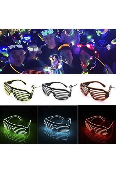 PROCART Ochelari luminoși cu sârmă El, 3 moduri de iluminare, accesoriu pentr...