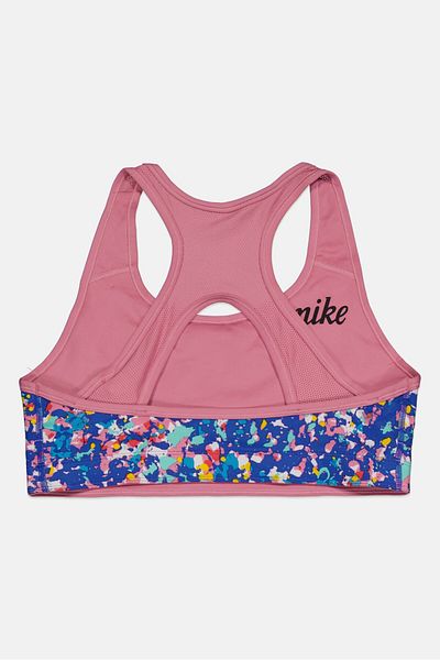 Nike Kids Girl Sportswear Fit Brand Logo Training Bra, Blue