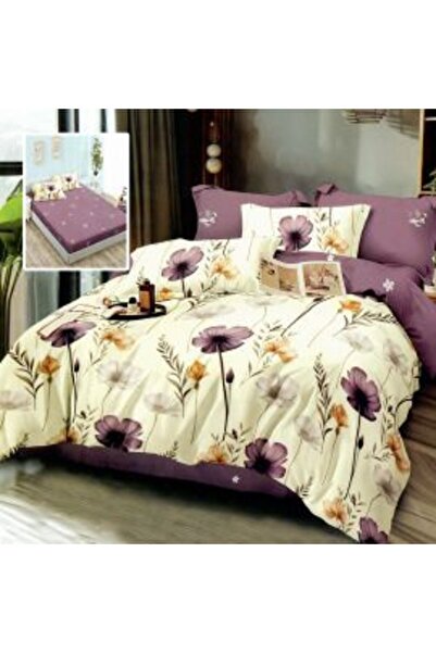 Ralex Pachet Lenjerie de Pat Dublu Economic Finet 6 Piese cu Husă de Saltea +...