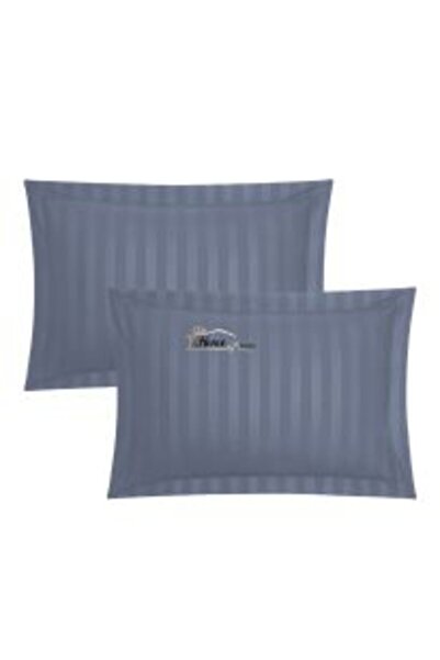 Ralex Double Bed Linen 100% Cotton Ranforce, 8 Pieces, Stitching with Black Striped Embroidery, Pucioasa