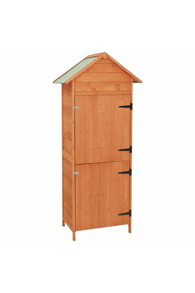 vidaxl Garden Storage Cabinet Brown 42.5x64x190 cm