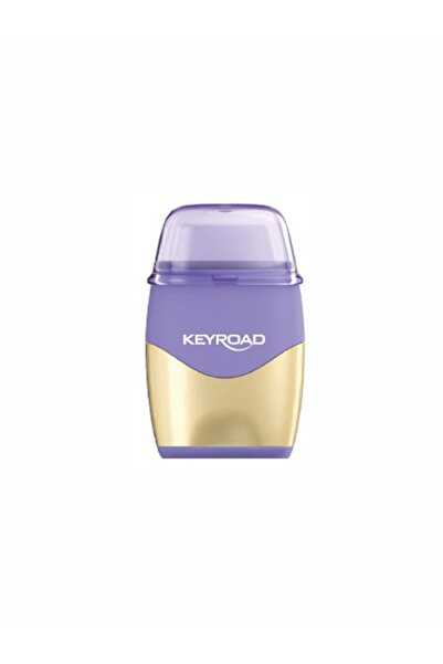 KEYROAD Double Pencil Sharpener with Eraser Metallic 1 Piece