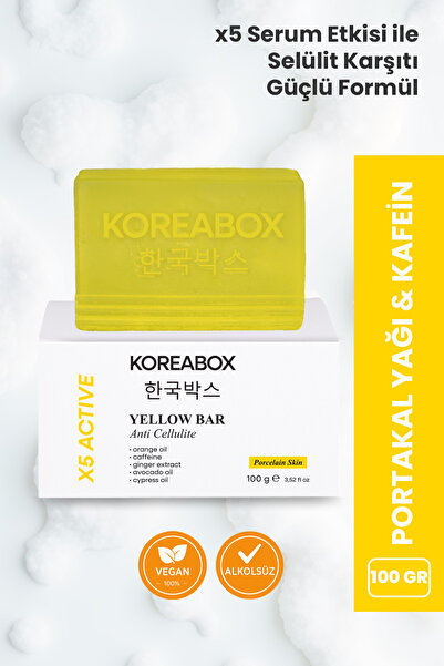 KOREABOX 100 GR Selülit Çatlak Karşıtı Sıkı ve Pürüzsüz Görünüm Barı Kafein &...