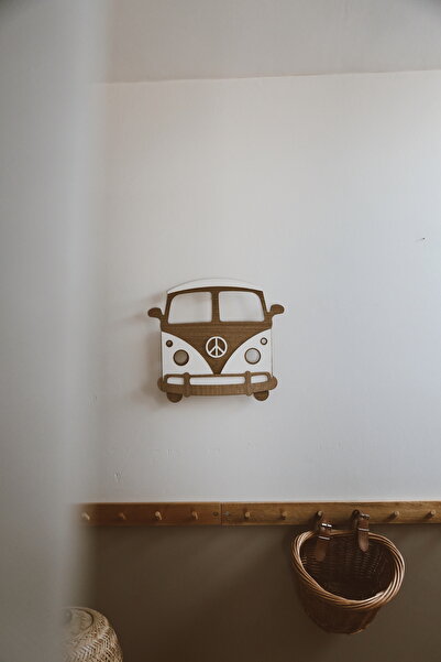 dery baby TAŞIMAK SİHİRDİR Dery Baby Ahşap Araba Gece Lambası/Çocuk Odası Aksesuarı