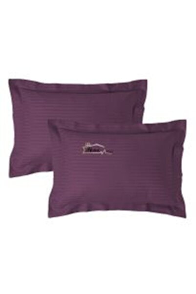 HomePuls Single Bed Sheet Damask Polycotton Stripe 1 cm, 160 x 230 cm, Burgundy Red