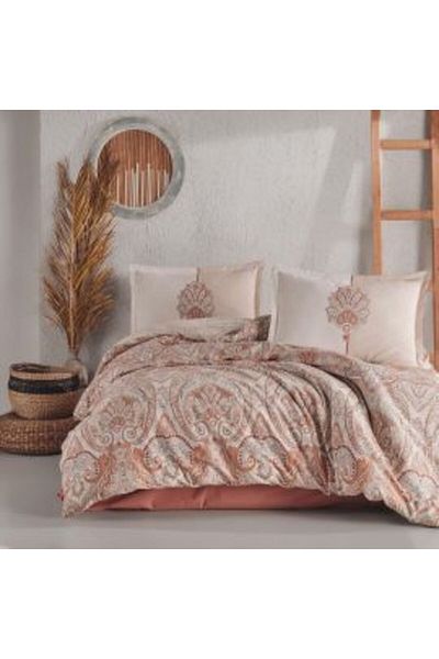 Ralex Double Bed Linen 100% Cotton Ranforce 4 Pieces Extra Large, Bedsheet 240 x 260 cm, Duvet Cover 200 x