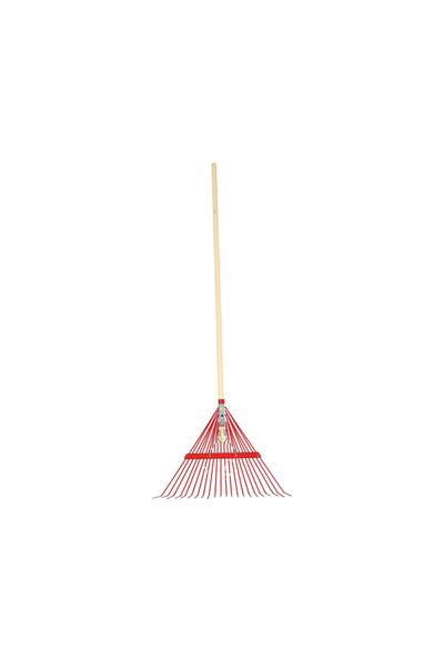 ACE 22-Tines Leaf Collecting Spring Brace Rake with Wooden Handle