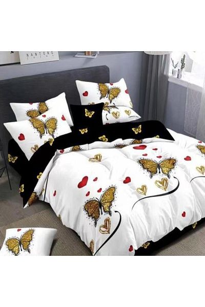 Ralex Economic Package Double Bed Linen Finet 6 Pieces + 2 Quilted Pillows 50 x 70 cm + Quilt 200 x 215 cm