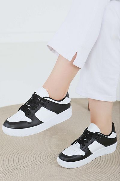 TOFİSA Women's Black White Air Sports Shoes - 27477