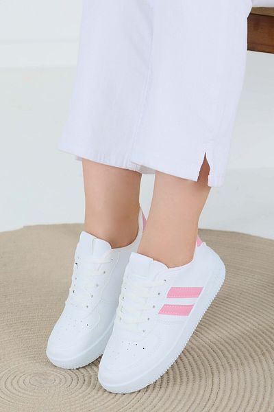 TOFİSA Women's White Pink Air Sports Shoes - 27474