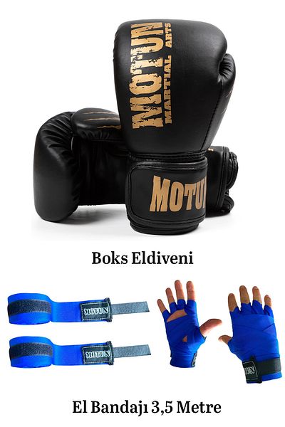 MOTUN Boxing Gloves, Kick Boxing Gloves, Muay Thai Gloves Bandage Set of 2