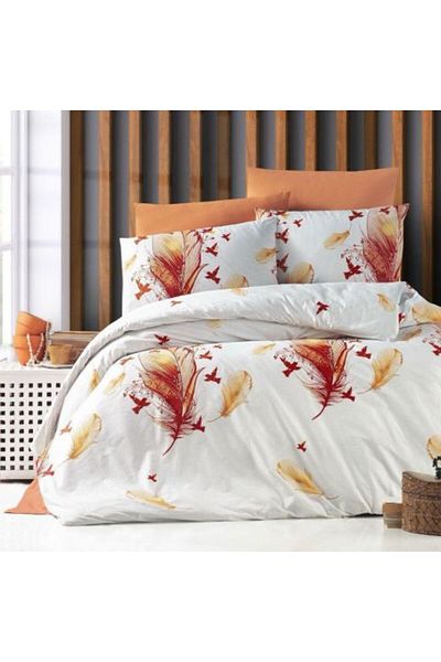 Ralex Double Bed Linen Cotton Ranforce 4 pieces sheet 240 x 260 cm, duvet 200 x 230 cm, 2 pillowcases 50 x