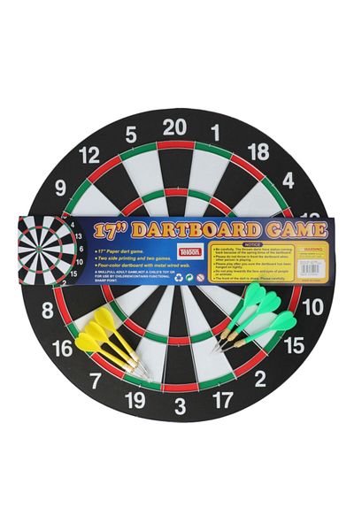 Teloon 7-Piece Dartboard Set 17 x 0.5 Inch