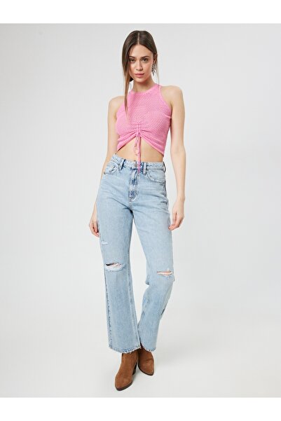 Loft Pantaloni de damă cu picioare late lungi, cu ajustare normală