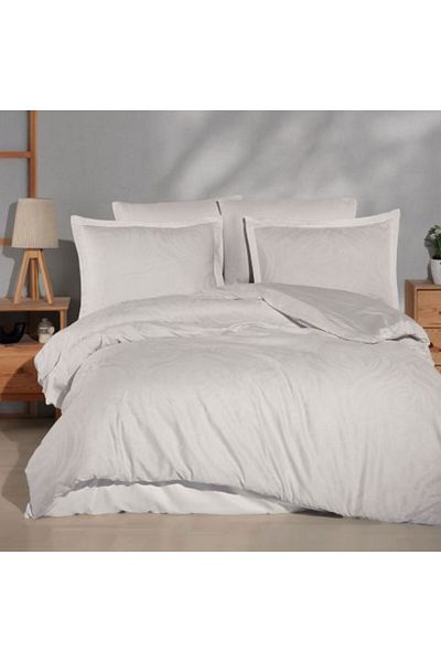 Clasy Double Bed Linen Jacquard 100% Cotton 6 Pieces, Sheet 240 x 260 cm, Duvet Cover 200 x 220 cm, 2 Pill