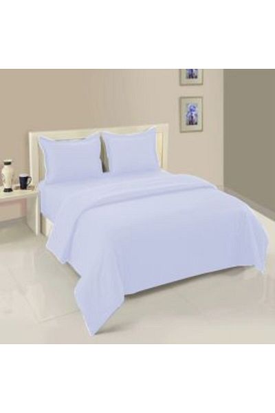 HomePuls Set lenjerie de pat cu cearșaf elastic Damasc Polybumbac dungă 1 cm, pentru saltea 180 x 200 cm, husă pilotă