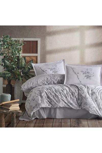 Ralex Lenjerie pat dublu Bumbac 100% Ranforce 4 piese extra large, cearsaf pat 240 x 260 cm, pilota 200 x