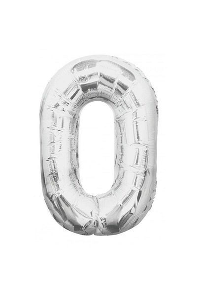 PRC Number foil balloon, giant model, silver color, height 74 cm Model 0