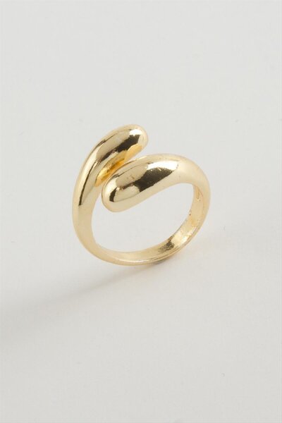 ZERO LAND خاتم معدني بيضاوي من SEPETIM - لون فضي