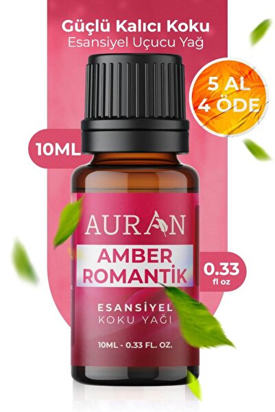 AURAN Amber Romantik Esansiyel Uçucu Koku Yağı Difüzör Esansı Buhurdanlık Yağ...