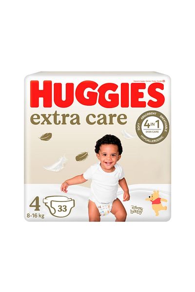 Huggies Scutece Extra Care 4 Jumbo, 8-16 kg, 33 buc