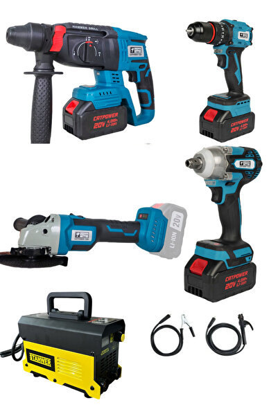 STANWER CATPOWER 1380 5 Lİ SET AKÜLÜ VİDALAMA SOMUN SÖKME KIRICI HİLTİ VE MMA...