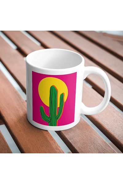 TakeTshirt Cactus Printed Mug Cup Gift Tea Coffee Cup Coffee Mug