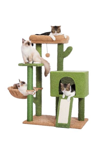Fish & Paws Ansamblu de joaca pentru pisici, Fish & Paws ®, inaltime de 104cm, Verde
