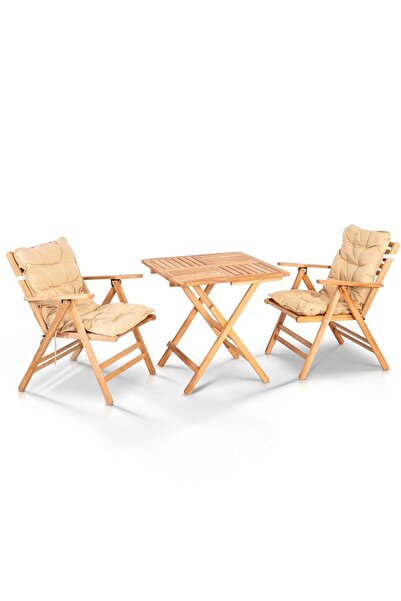 Reyo Alya 2'li Masa Takımı Bahçe Balkon Masa Sandalye Takımı