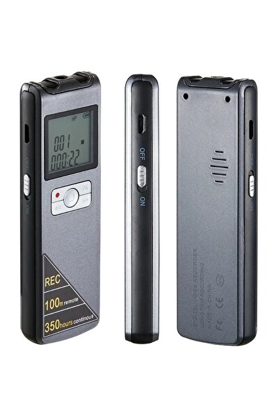 iUni Mini digitální hlasový záznamník REP308, 8 GB, externí bezdrátový mikrofon, FM rádio, MP3 přehrávač