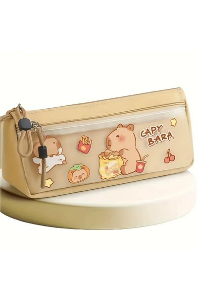 GlassySKY Drăguț Capybara Capibara Husă pentru creion Suport stilou Papetarie Material de birou Cadou