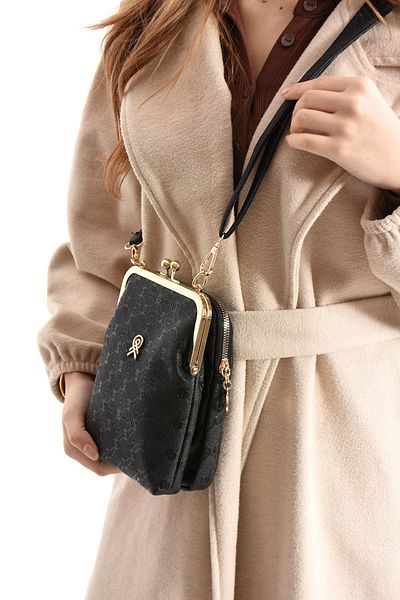 byFOX Fashion Burs Detailed Mini Size 3 Compartment Stylish Crossbody Bag Width: 16 cm Length: 20 cm Width: 6 cm