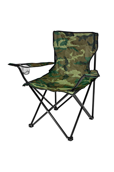 OEM Sersimo folding camping or fishing chair, cup holder, camouflage