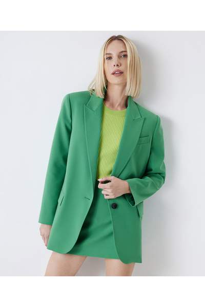 MISS IPEKYOL Mono collar padded blazer