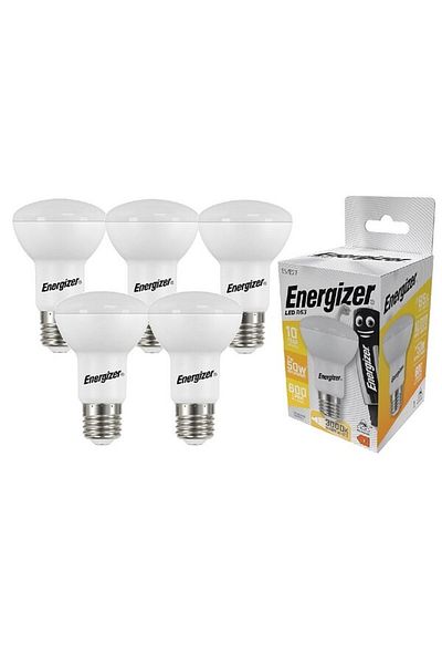 Energizer Set 5 becuri LED Energizer, 7W, R63, E27, 806 lumeni, 3000K, lumină caldă, clasa energetică F