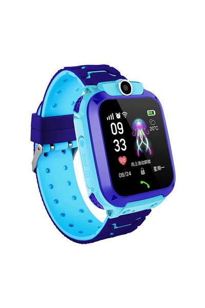 Poro Online Smart Watch for Kids, with SIM Card, LBS Location, Voice Messages, 300 mAh, Blue