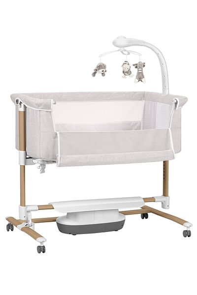 Carrello Pătuț de pat și balansoar Bloom Silk Beige CRL-10304 3 în 1