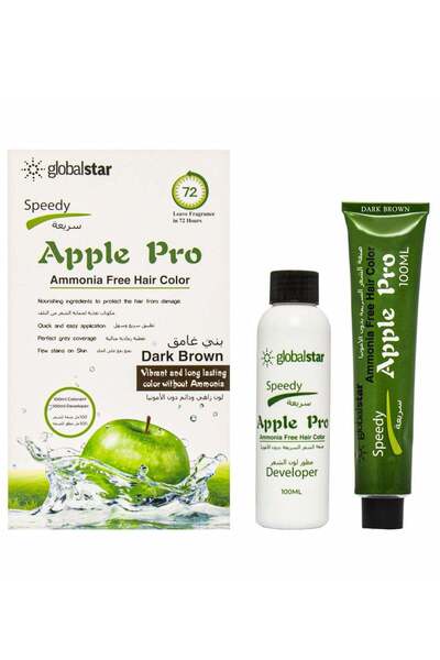 Globalstar صبغة شعر جلوبال ستار برو باللون البني الداكن من أبل